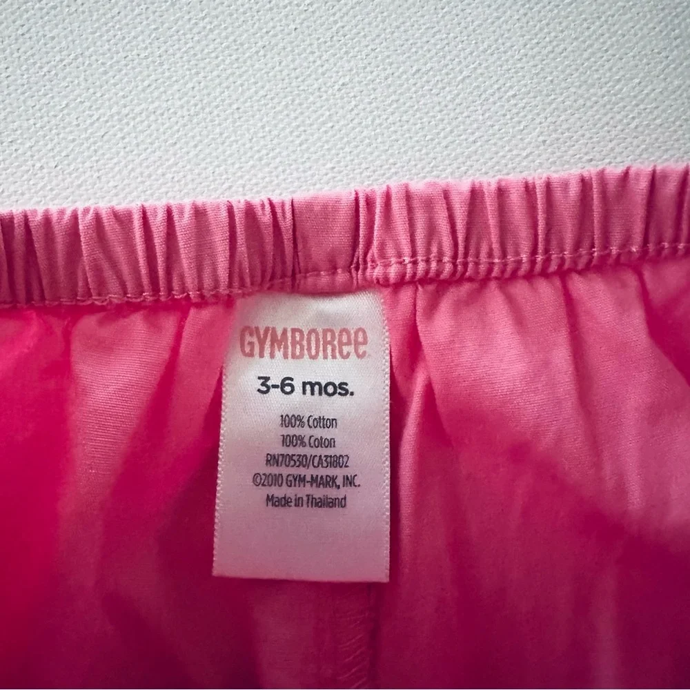 Gymboree 3-6 Months Baby Girl Goldfish Top Shorts Set Outfit Pink Summer
